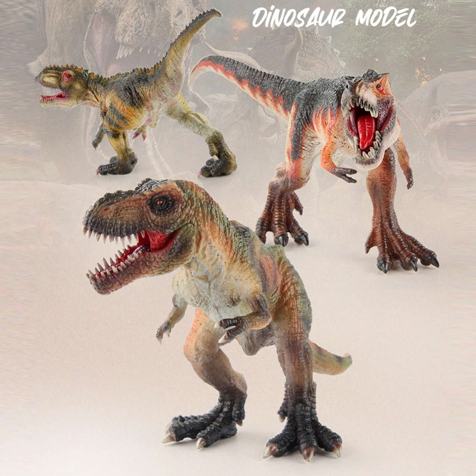 

Большая игрушка-динозавр, Реалистичная экшн-Фигурка динозавра из ПВХ, образовательная модель доисторического животного, украшение для дом...
