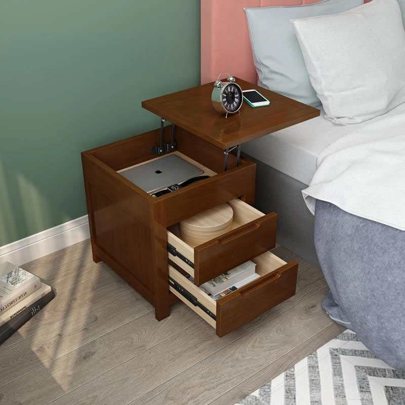 

Nordic Modern Bedside Table Minimalist Bedroom Wood Furniture Bedside Table Small Space Mesita De Noche Storage Cabinet WZ50BT