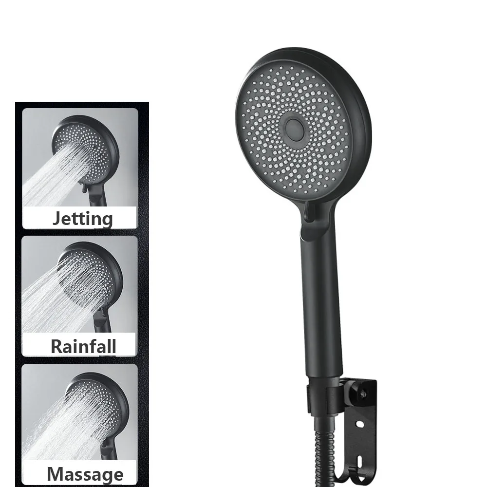 

1PC Handheld Silicone Shower Head Bathroom Pressure High Water Saving Technical Insulation Wall Mounted Shower Head