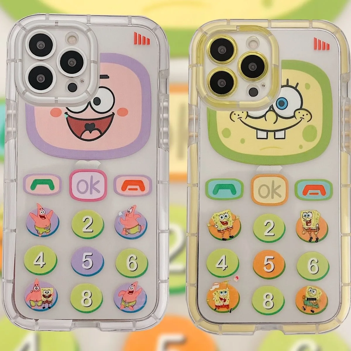 

retro phone spongebob Luminous Phone Cases For iPhone 13 12 11 Pro Max XR XS MAX X Back Cover