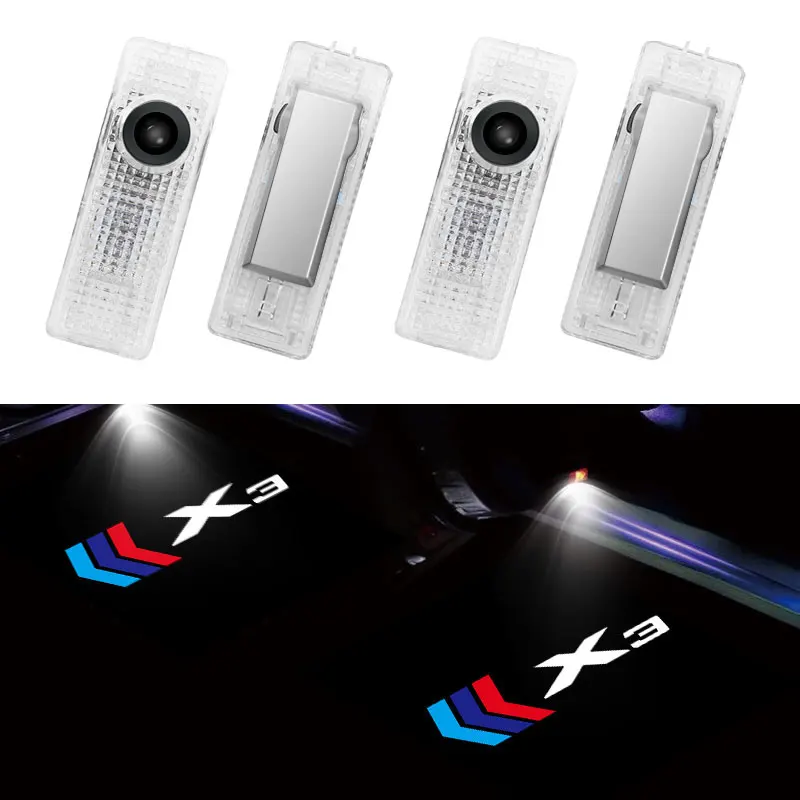 

2 шт. Автомобильный Дверной приветственный свет логотип для BMW X3 логотип E83 F25 G01 G08 автомобисветильник свет привидение тенсветильник светоди...