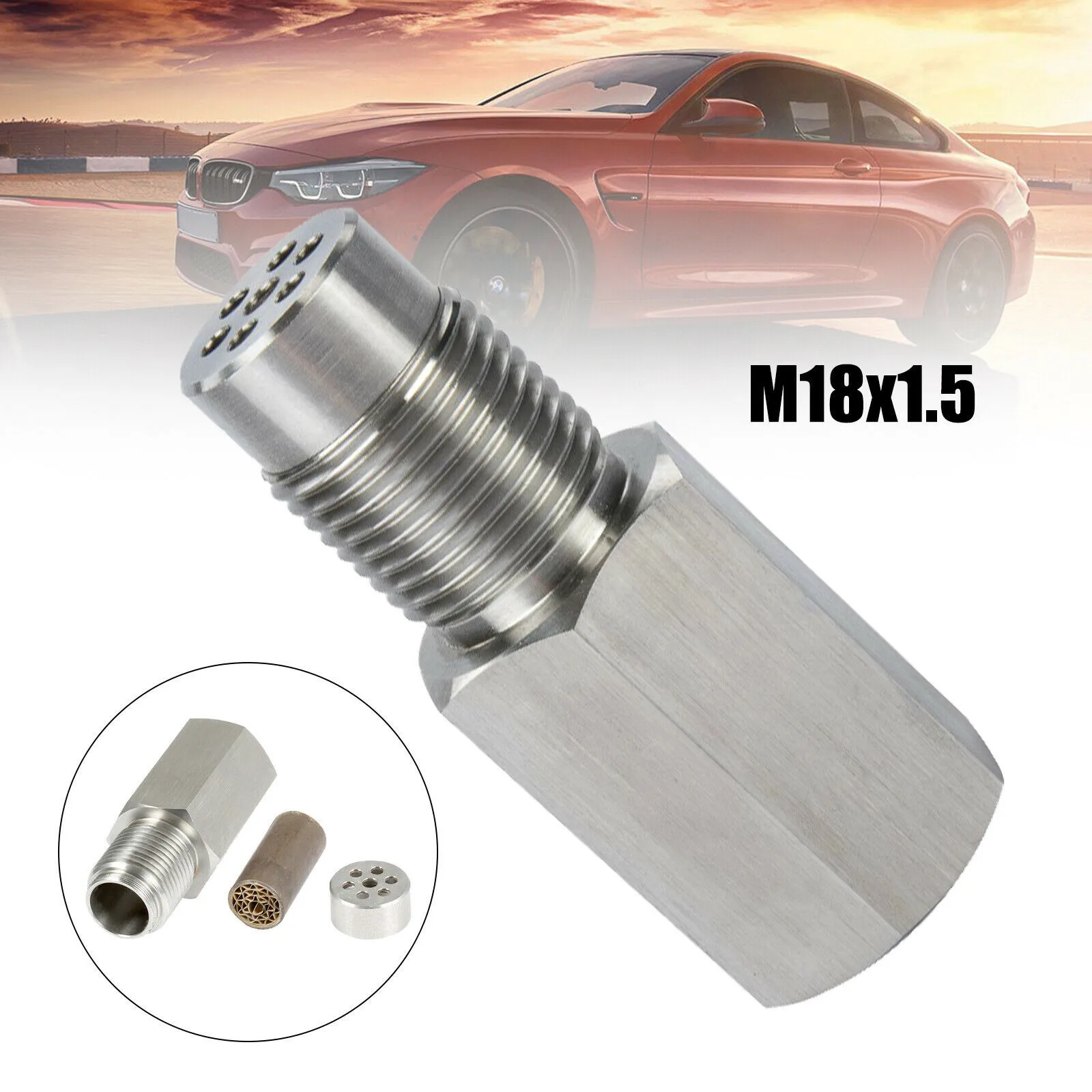 

1pcStainless-steel O2 Oxygen Sensor Filter Extender-Spacer With Catalyst M18X1.5 For ​Decat Hydrogen Lambda Fix Engine Accessory