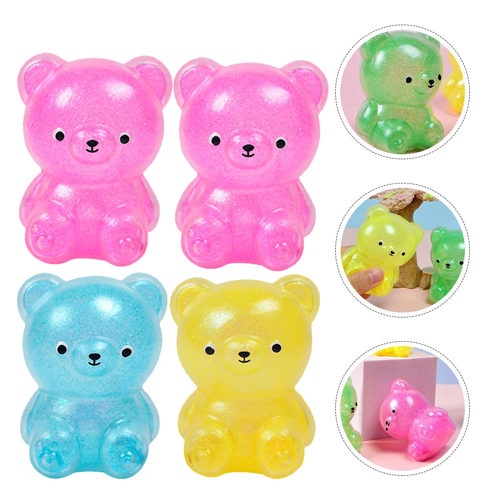 3 шт. декомпрессионные игрушки детские животные сжимаемый медведь наполнитель о
