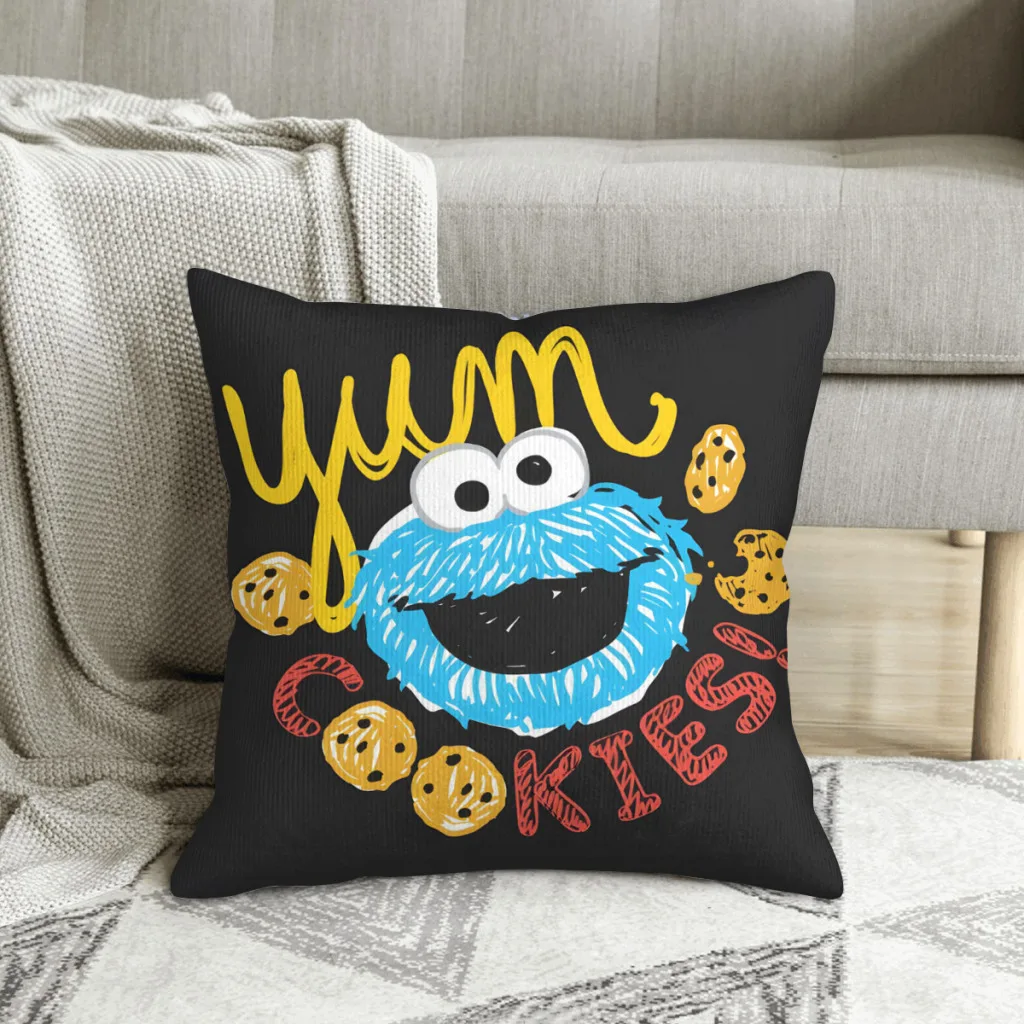 

Кулинарный Монстр Ням Сезам улица 80-х годов, ТВ-серия чехол для подушки из полиэстера для спальни, сада, декоративный многоразовый корпус