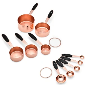 5pcs/10pcs Multi Purpose Spoons/Cup Measuring Tools Baking Accessories Stainless Steel Teaspoon Coffee Sugar Measuring Cups Set