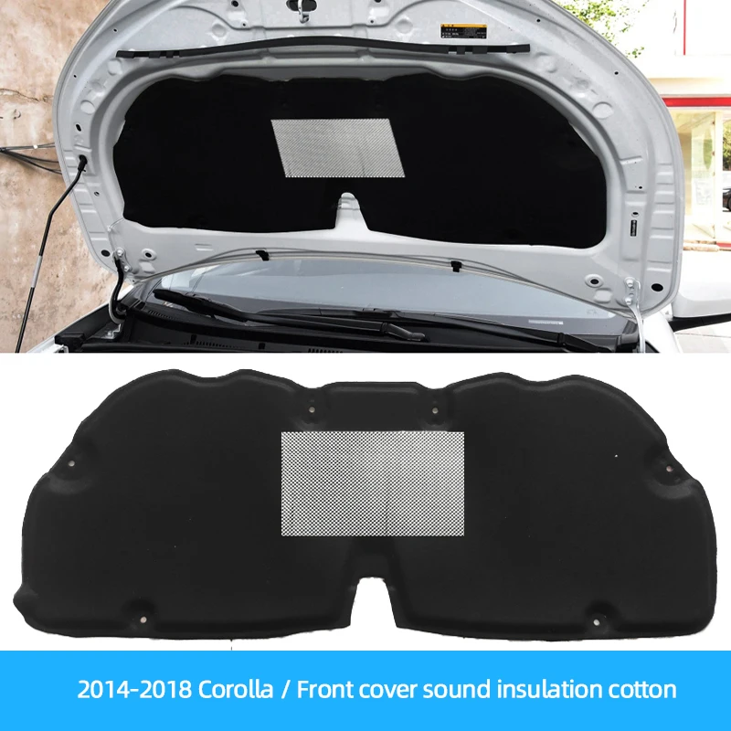 

Для Toyota Corolla Sedan 2007 2013 2018 2021, автомобильный теплоизоляционный звукоизоляционный хлопковый передний капот, двигатель, брандмауэр, коврик, чехол