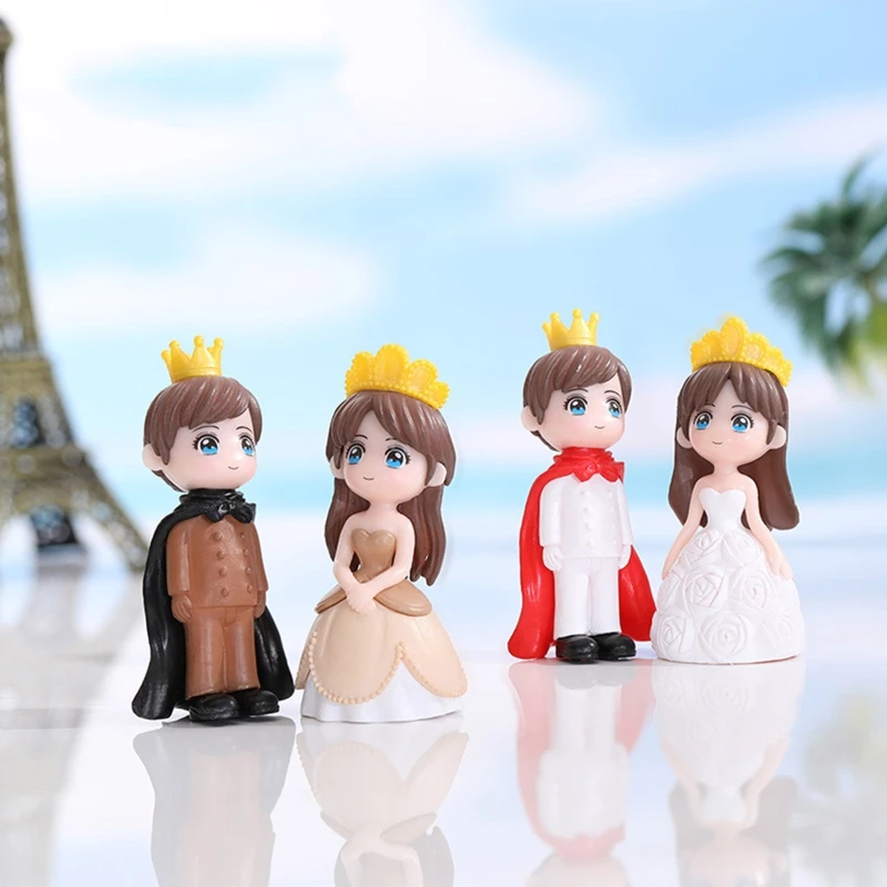 

Toy Figure Miniature King & Queen Statue Sculpture Aquarium Fairy Garden Table Accessory Ocean Bottle Decor Cake Topper