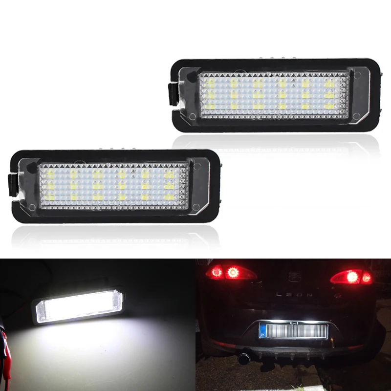 Светодиодная лампа Canbus для номерного знака 2 шт. VW Volkswagen CC Golf 4 5 6 GTI R32 Eos кролик