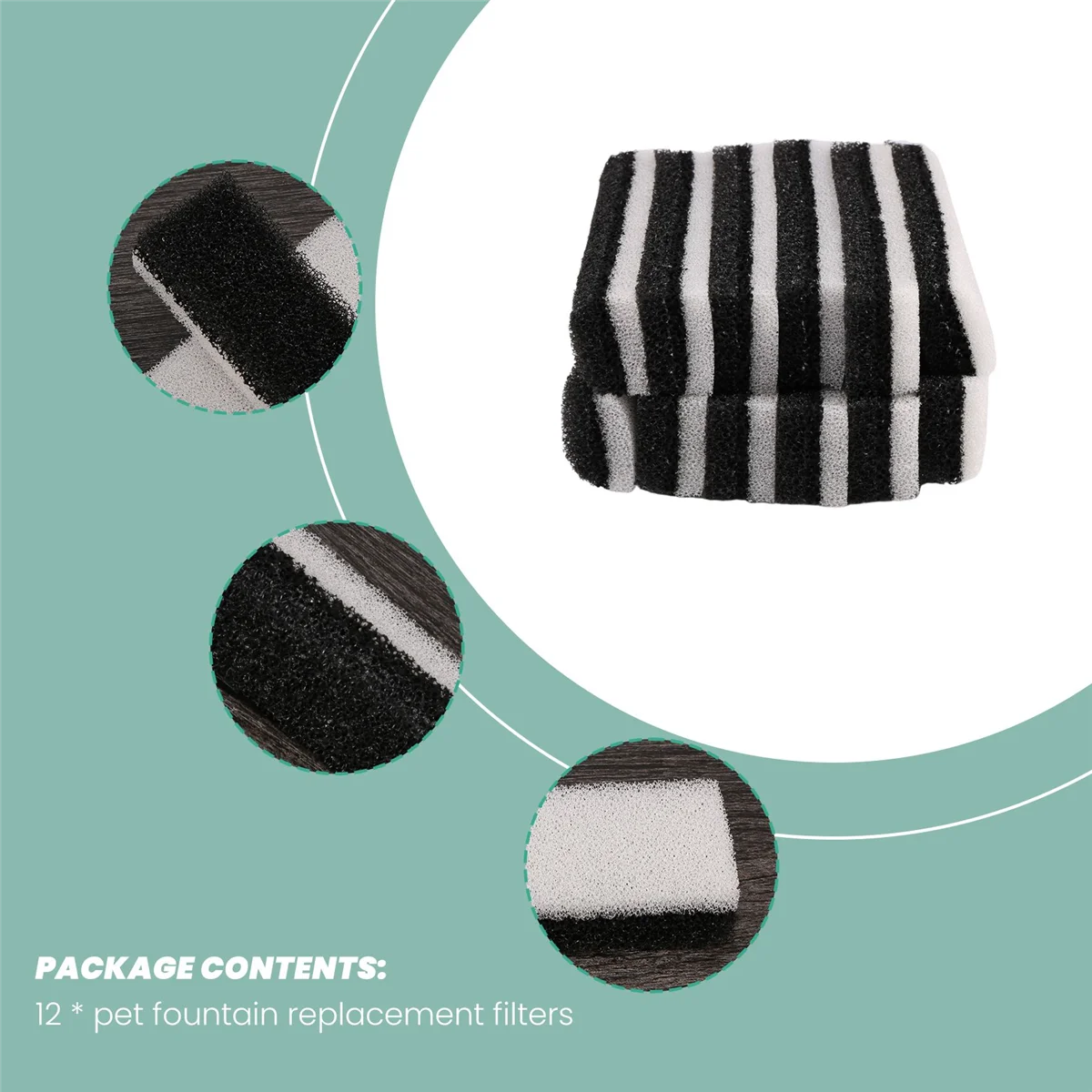 Водяной фонтанчик для домашних животных Сменный фильтр кошек и собак 12 упаковок