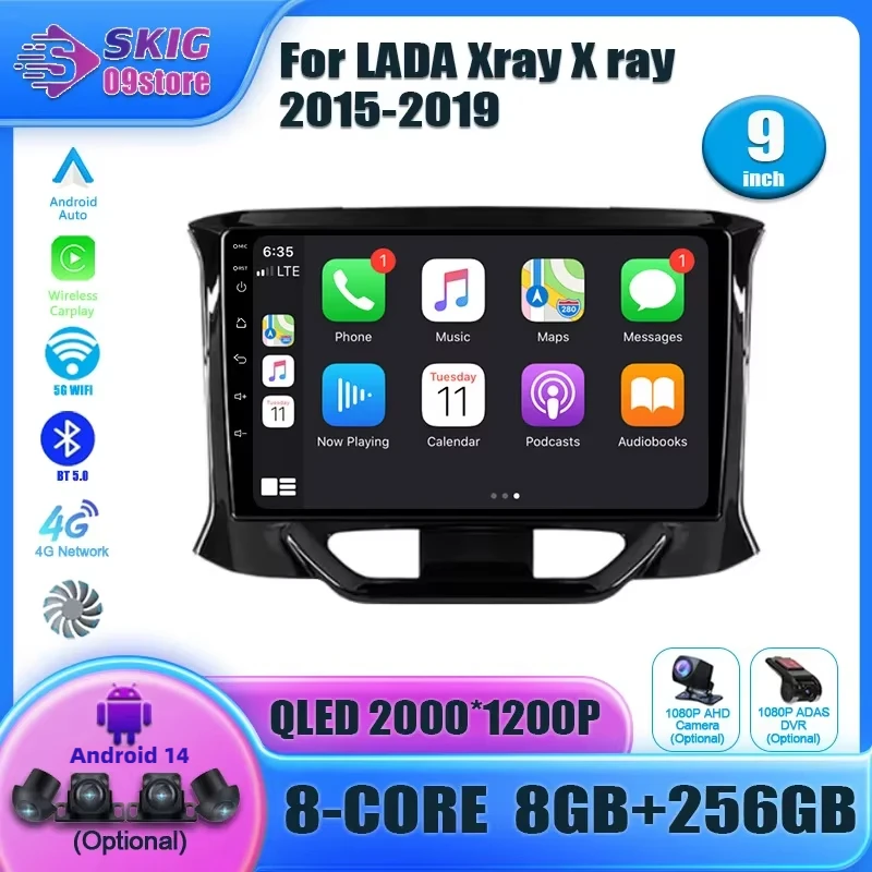Android 14 для LADA Xray X ray 2015-2019 автомобильное радио мультимедийная навигация Auto