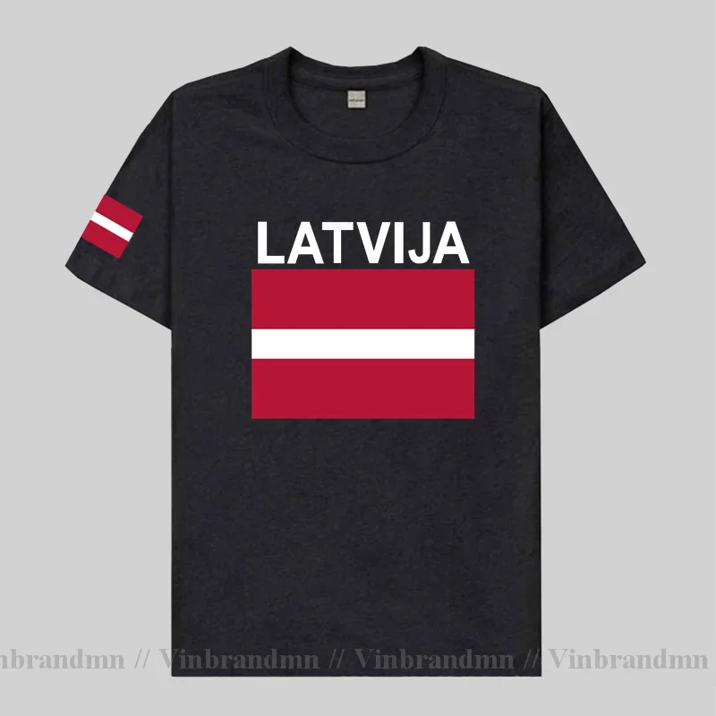 Латвия сегменти Мужская футболка Классические трикотажные изделия Футболка