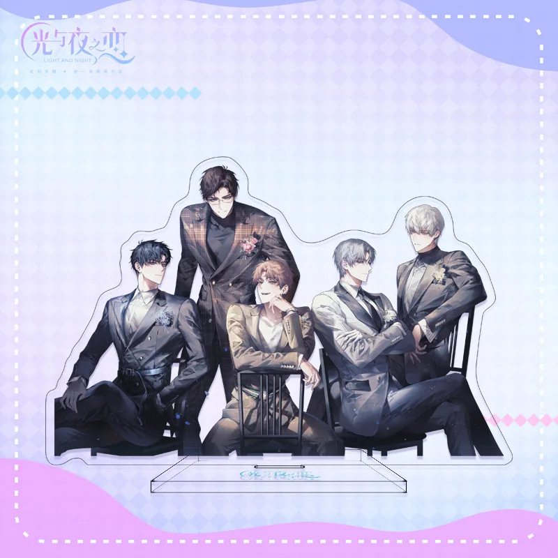 Hot Mobile Game Anime 16cm Height Light and Night Acrylic Standee No.1-No.7