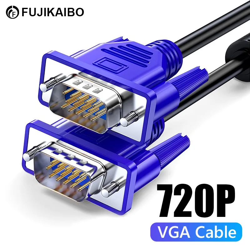 

Male to Male VGA Cable For Computer Monitor TV Box Projector HD VGA Video Extension Cable 1/1.5/2/3/5 Meters Extend Signal Cable