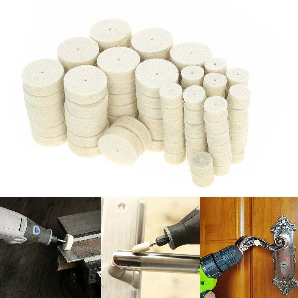 

129pcs Buffing Wheel Kit Polishing Wheel Wool Wheels Rotary Tool Accessory 3mm For Metal Wood Cleaning Felt Polishing Accessorie