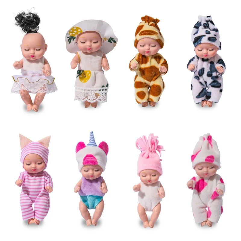 Mini Reborn-baby Sleeping Dolls Tiny Palm-dolls With Clothes
