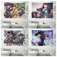 anime little witch academia wall tapestry hanging tarot hippie wall rugs dorm wall hanging home decor