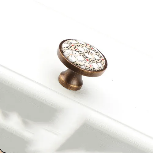 

Античная бронза керамические ручки для шкафов винтажные ручки для ящиков шкаф дверные ручки Европейский оборудование для обработки мебели