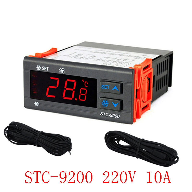 

Цифровой регулятор температуры STC-9200 220 В, Терморегулятор с функцией размораживания холодильника