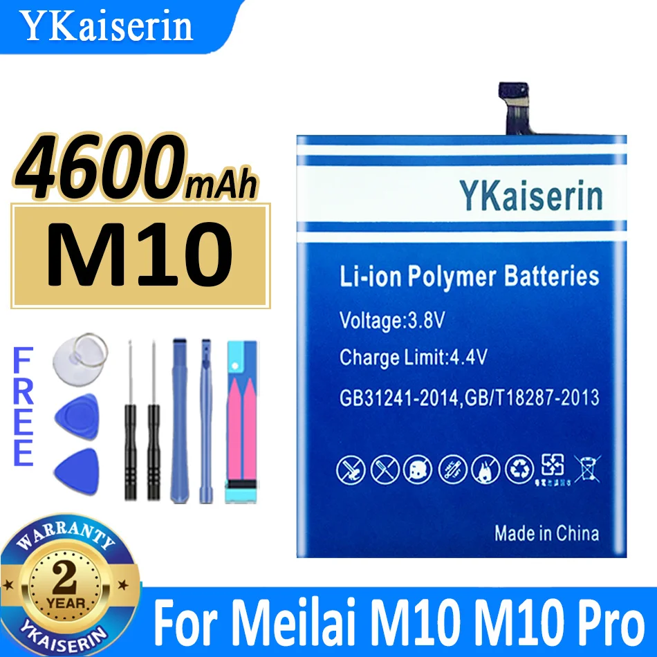 

4600mAh YKaiserin Battery M10 For Meilai M10Pro M10 Pro Mobile Phone Batteries