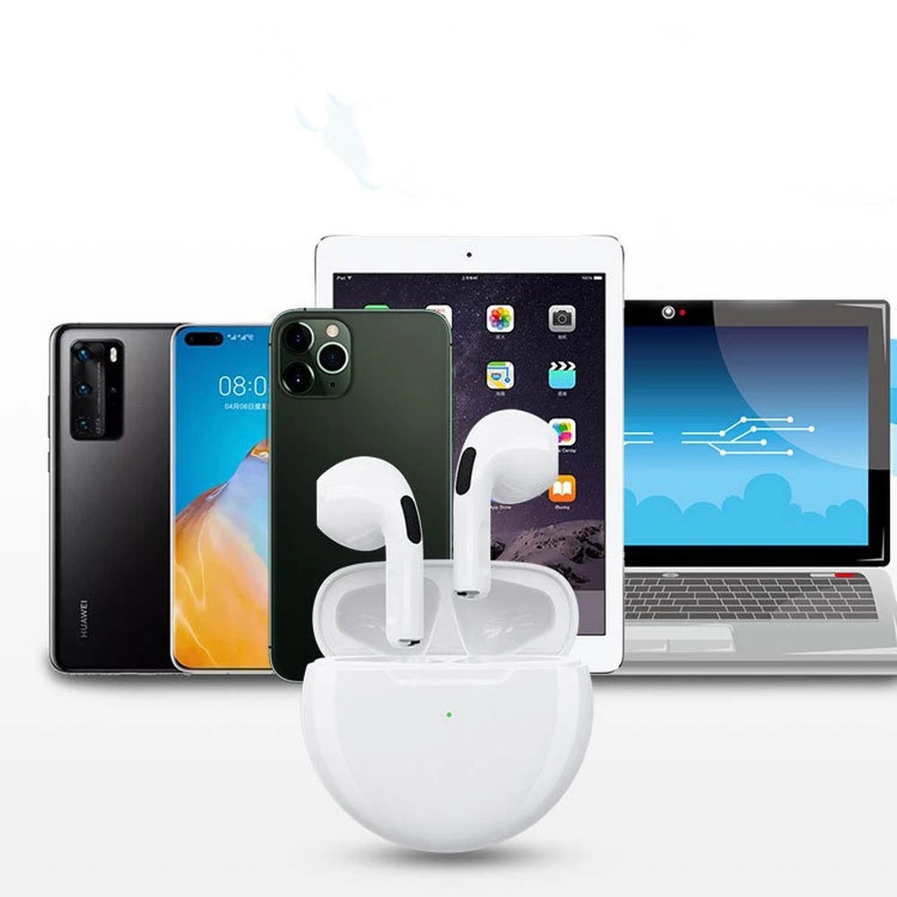 Original Air Pro 6 TWS Wireless Bluetooth Earphones Mini Pods Earbuds Earpod Headset For Xiaomi Android Apple iPhone Headphones images - 6