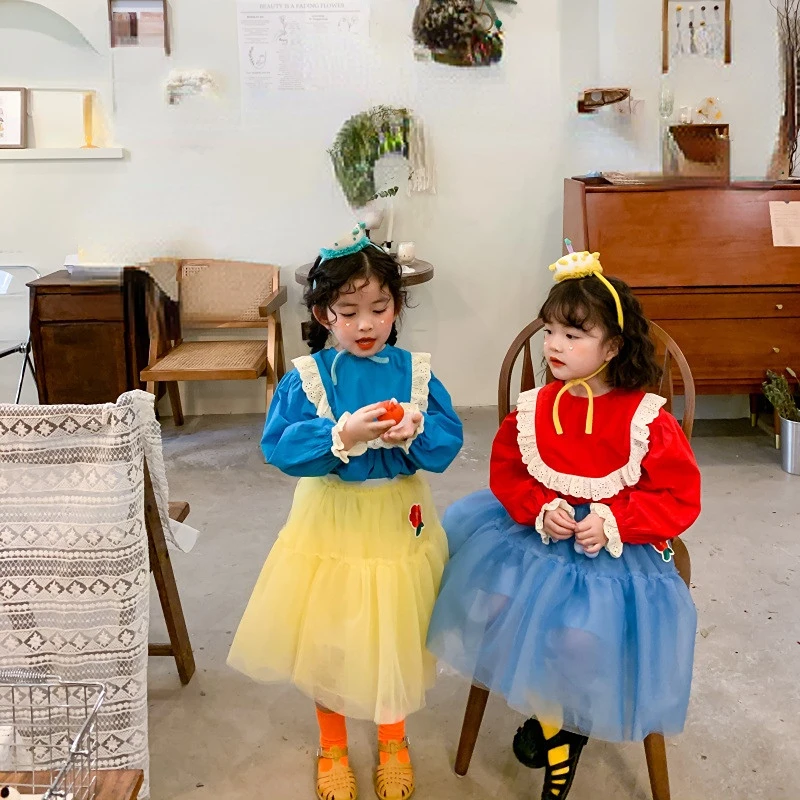 

Autumn New Kid Girl Shirts Korean Style O Neck Shirt Fashion Long Sleeve White Blouse Children Clothes 2023