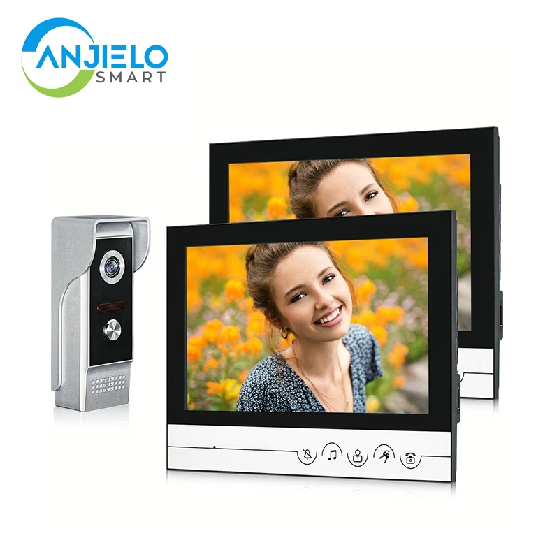 Anjielosmart 9 Inch Video Porteiro Intercom Doorbell With Camera Night Vision Security Protection Interfone Smart Home Apartment