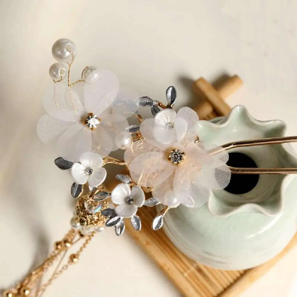 

Fashion Tassel Flower Crystal Hair Jewelry Hairpin Hair Stick Headwear