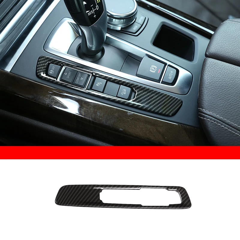 Для BMW X5 F15 X6 F16 2014-2018 LHD RHD ABS углеродное волокно Автомобильная центральная консоль режим Кнопка рамка Крышка отделка автомобильные аксессуары
