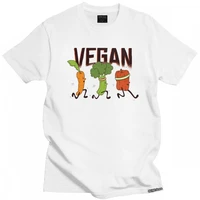 urban funny vegan runners t shirt for men short sleeve streetwear powered by plants tshirt o neck fitted soft cotton tee gift