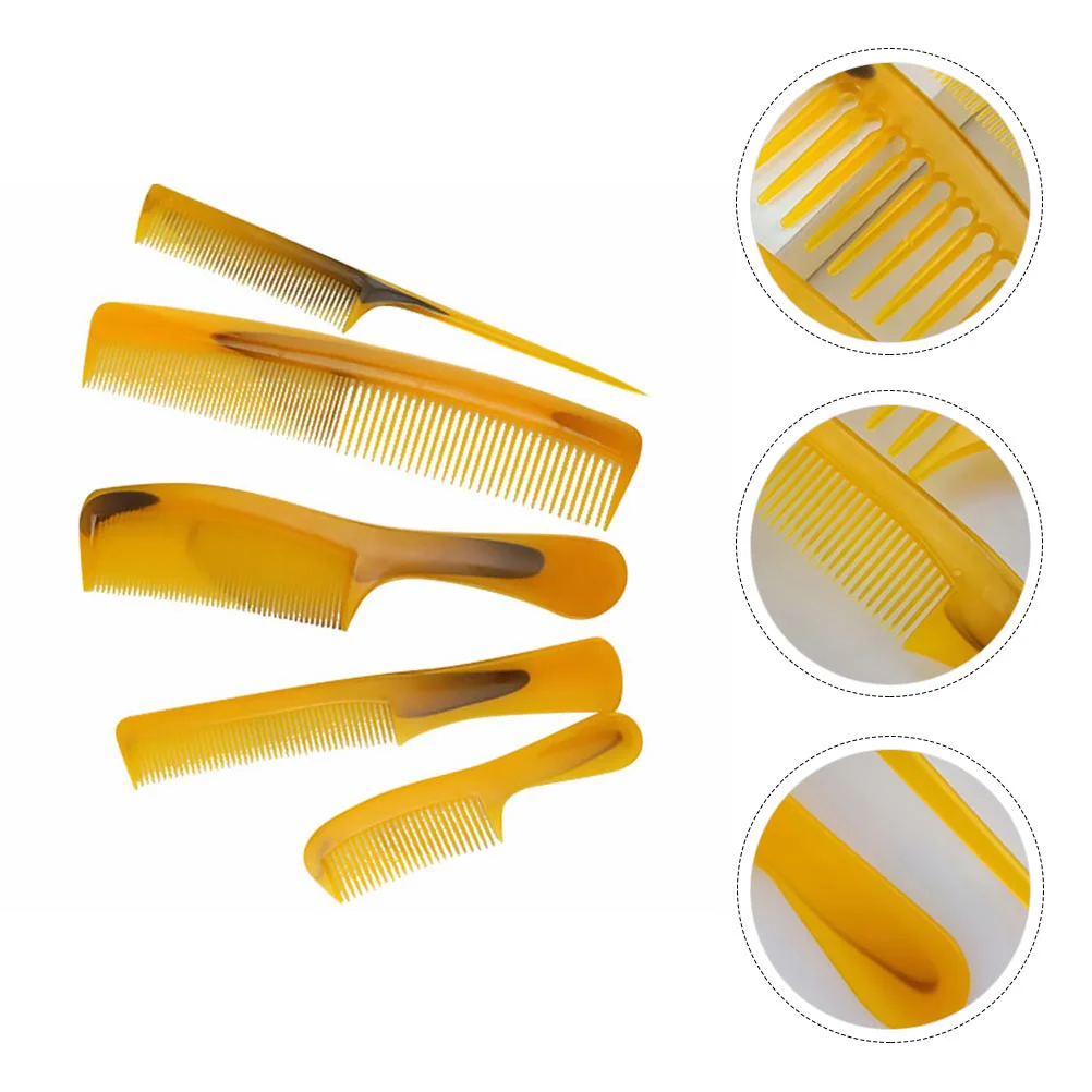 

5pcs Salon Hair Comb Rat Tail Comb Wide Tooth Comb Teeth Hair Combs Detangling Hair Comb Anti Static Tail Comb