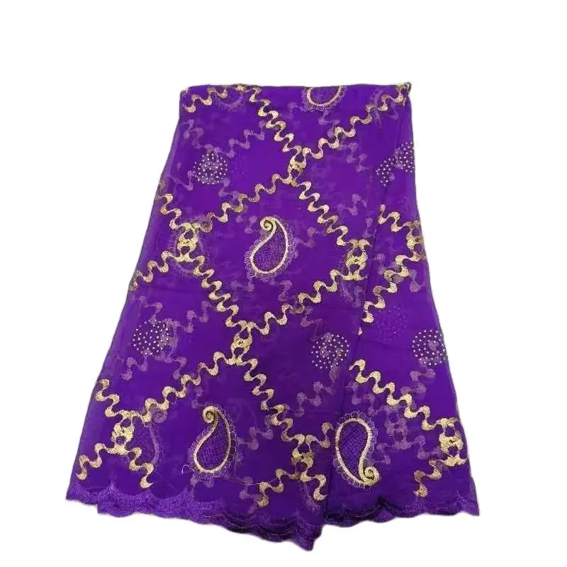 2023 on sale  Latest African Women High Quality Chiffon Material cheap Scarf Big Design Muslim Embroidery Hijab for Shawls