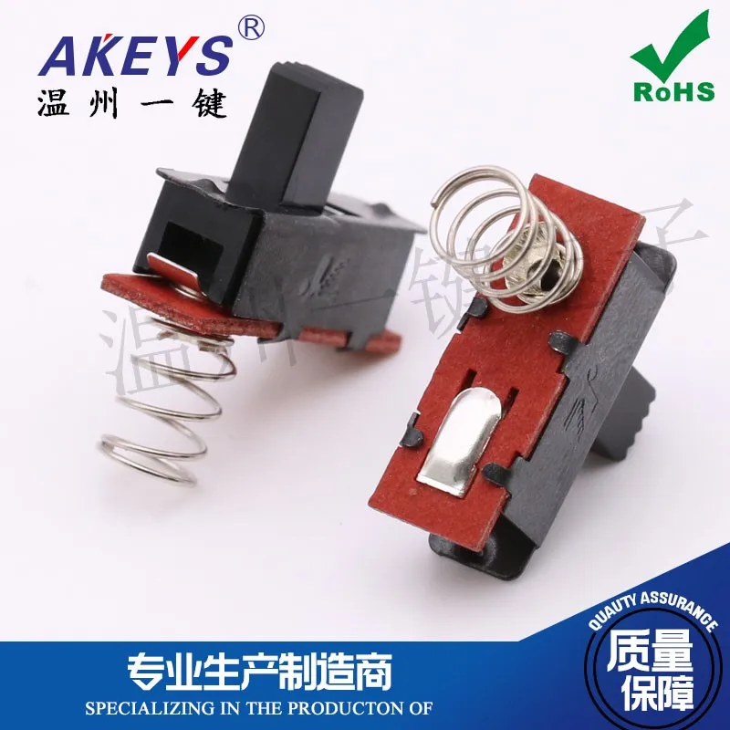 10 шт. SS-11H01 однорядный 0 1 кг с пружиной монтажным отверстием вертикальный тумблер