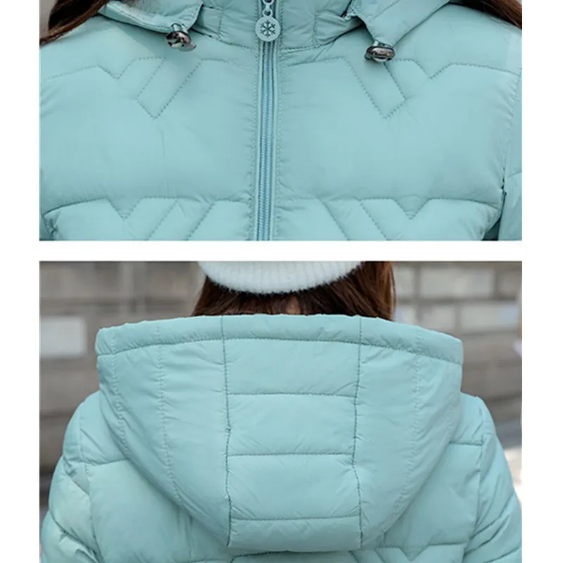 Winter Parka Ladies Jacket Warm Hooded Women's Basic Jacket Down Cotton Thickened Parka Short Jacket L-6XL2022 New Coat Women