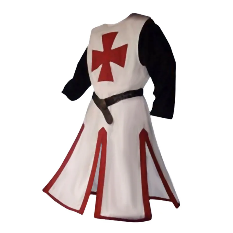 

Mandylandy Halloween Robe Costume Medieval Corset Coat Split Stitching Men Top Long Sleeve Slim Fits Medieval Knight Clothing
