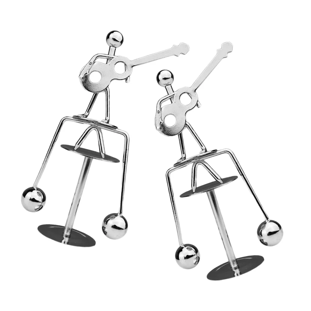 

2 Pcs Balance Guitar and Man Statue Desktop Decoration Physics Balancing