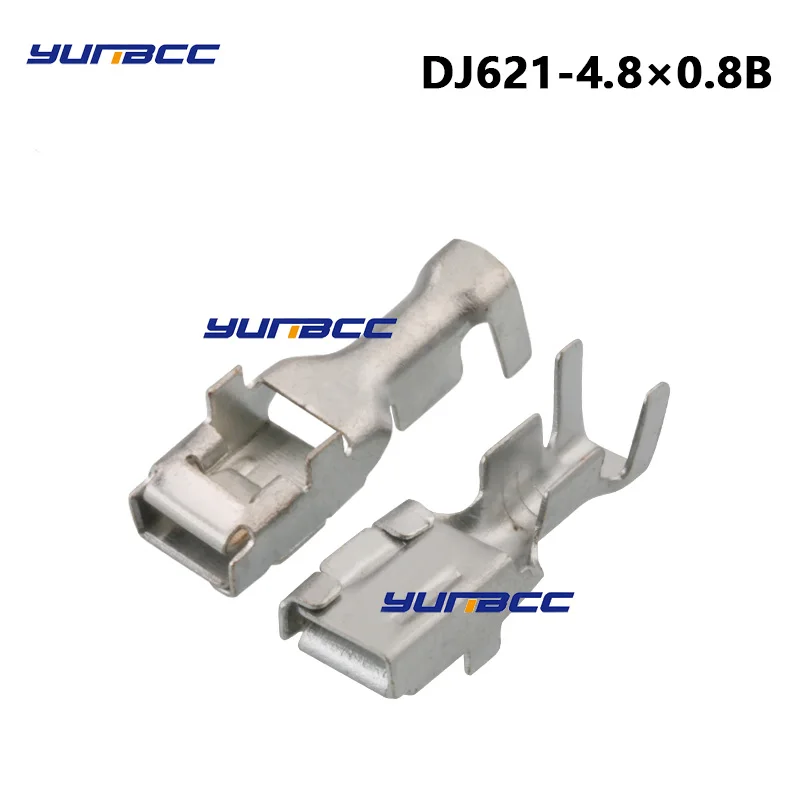 

50 Pcs 4.8 mm Automotive Wire Connector Splice Terminal Plug Socket Fuse Box Cable Harness Female Crimp Pins DJ621-4.8*0.8B