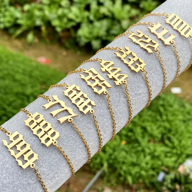 Браслет Lucky Angel с номером Женский ювелирное изделие из нержавеющей стали