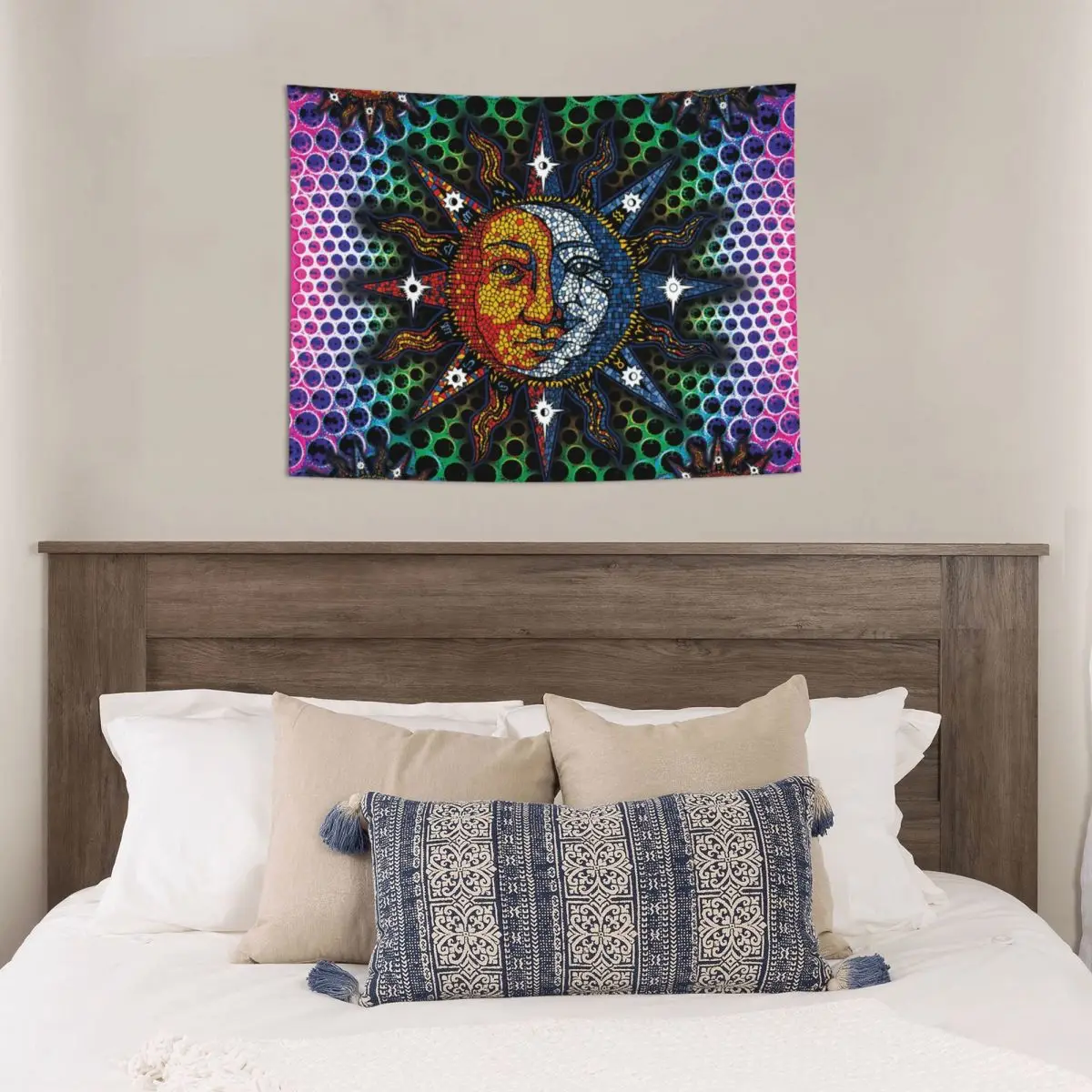 Гобелен космический Небесный мозаичный украшение в стиле хиппи с изображением