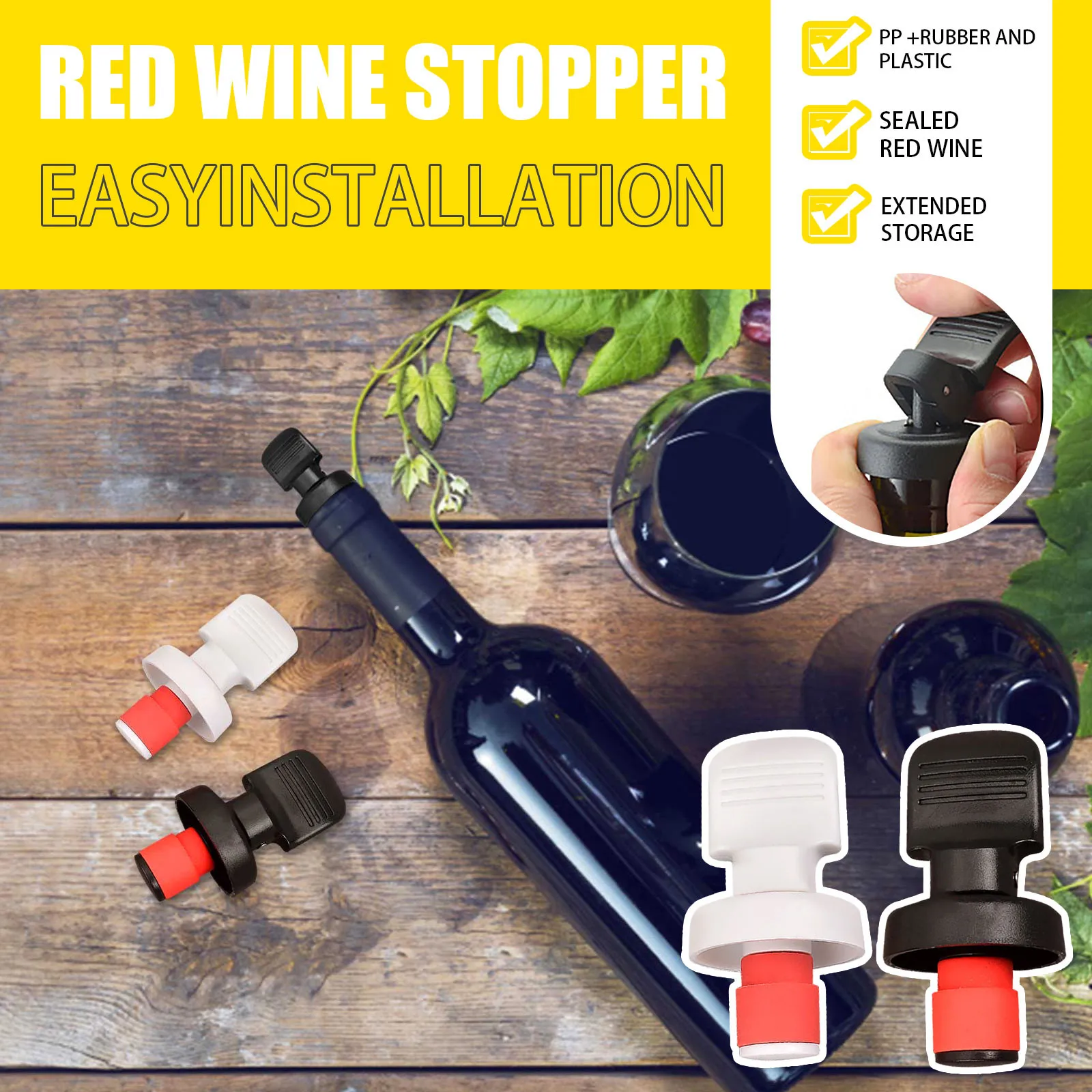 

Пробка для винных бутылок, многоразовая наклейка для напитков, устройство для сохранения свежести вина, инструменты для кухни и бара, ручно...