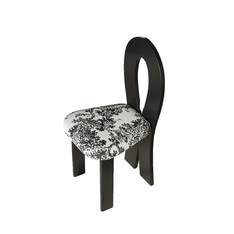 Французский обеденный стул современный простой из массива дерева средневековый