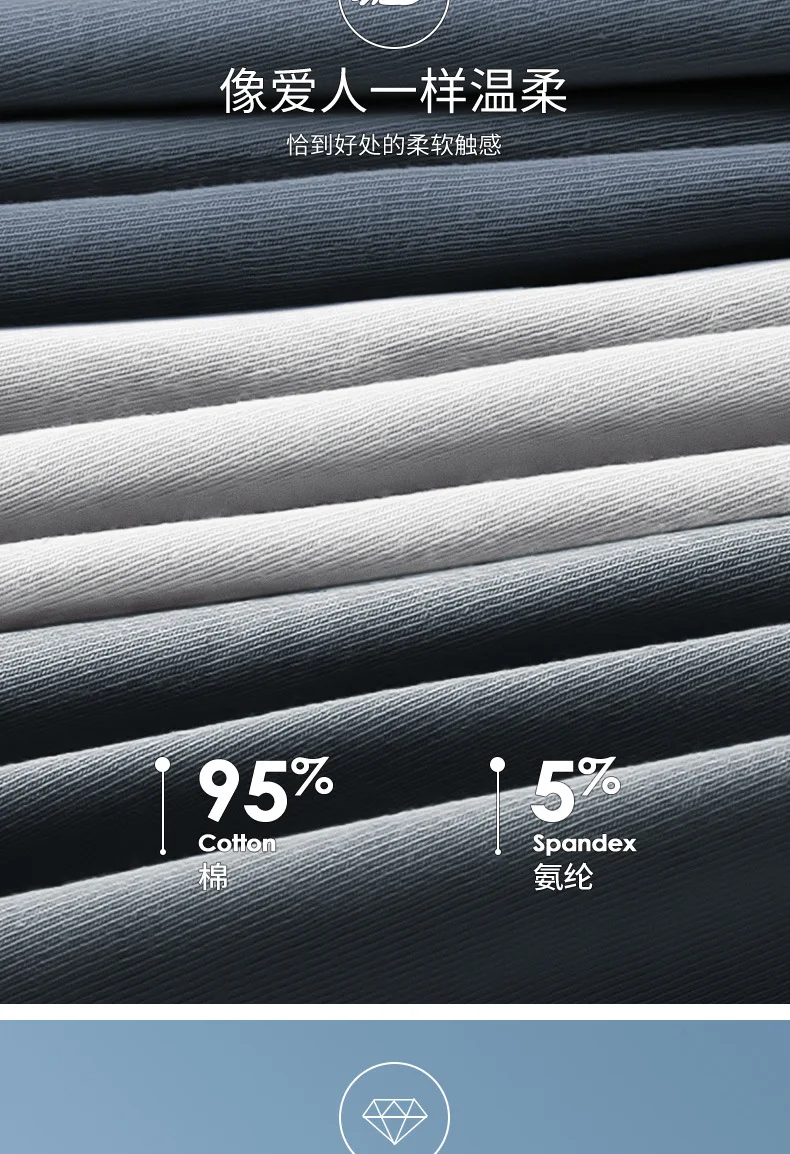 4 pieces/set of pure cotton men's underwear plus size boyshort