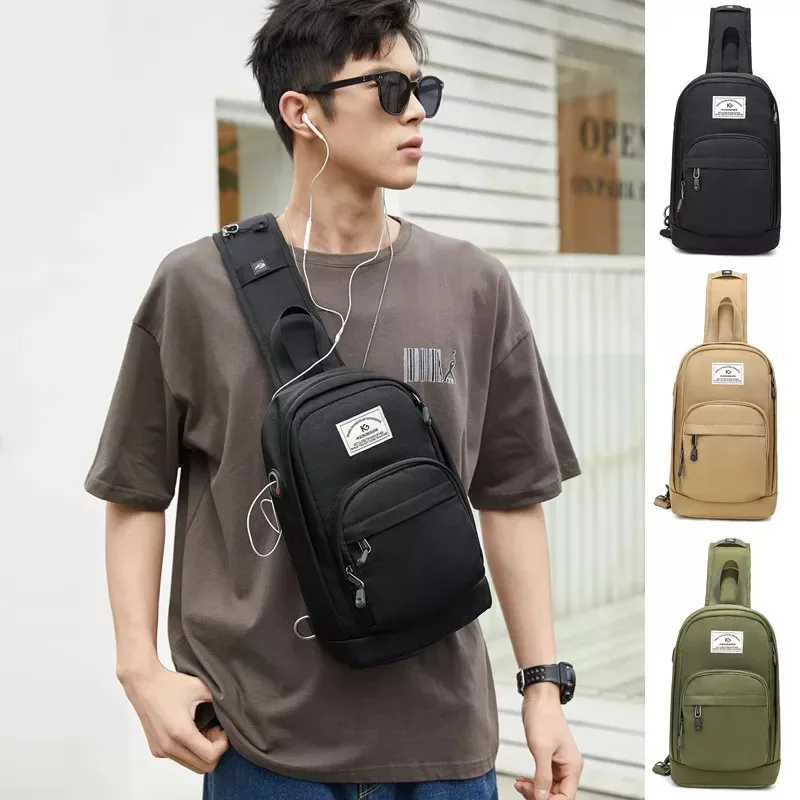 

Men's Chest Bag All-match Casual Chest Bag Oxford Cloth Men's Bag Large-capacity One-shoulder Women's Chest Bag