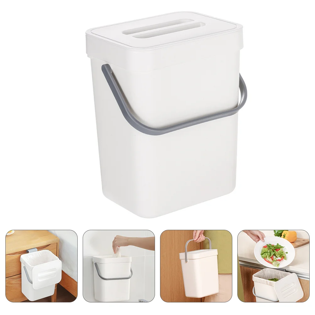

Hanging Bin Trash Garbage Can Wall Mounted Door Mini Waste Basket Kitchen Holder Bathroom Dustbin