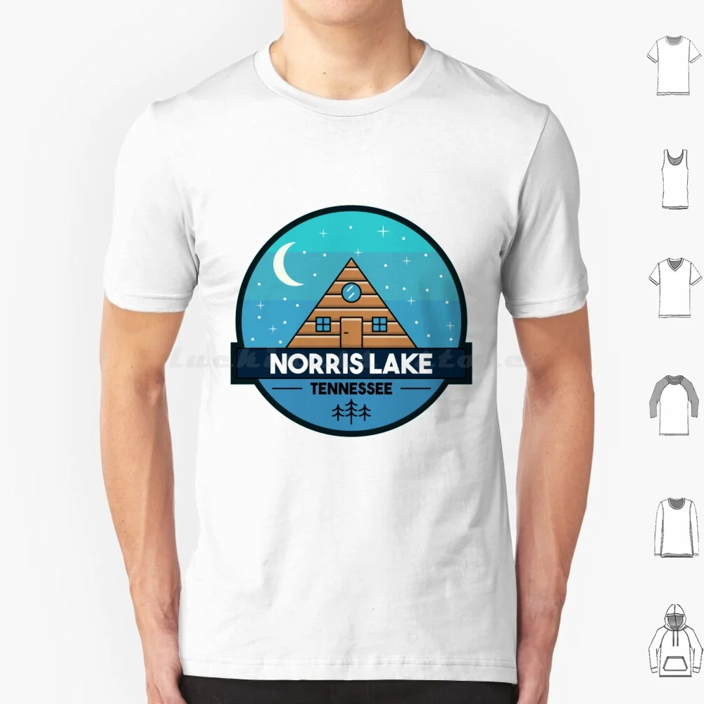 Футболка с принтом озер Норрис большой размер 100% хлопок Теннесси озеро Tn город