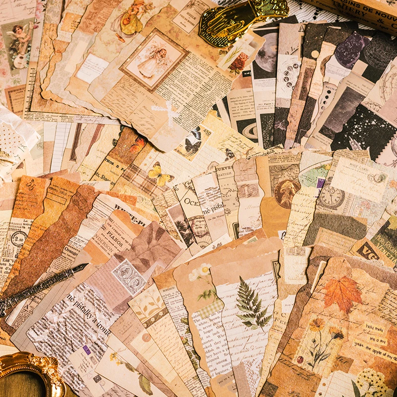 

Retro time changes Material Background Stickers Decoracion Collage Paper Scrapbook Office Stationery School Supplies 20Sheets