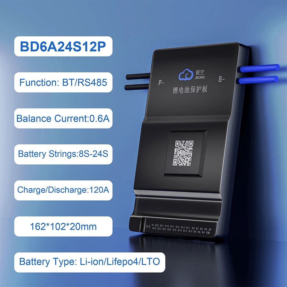 

Jk Smart balance BMS Active balance current 0.6A Continuous output current 40A 60A 80A 100A 120A 8S 9S 10S 11S 12S 16S 20S 24S