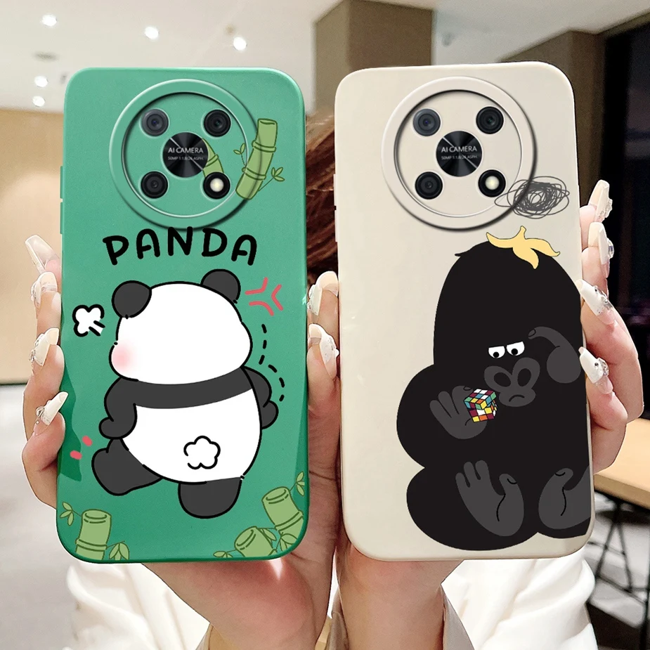 Чехол для Huawei Nova Y90 задняя крышка с милым рисунком панды мягкий силиконовый чехол
