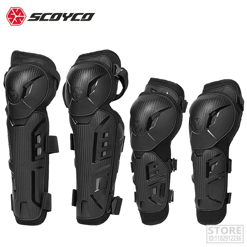 

Four Season SCOYCO Motocross CE certification Motorcycle Elbow Knee Pads Set Equipment for Moto PP shell Widen Calf Protector