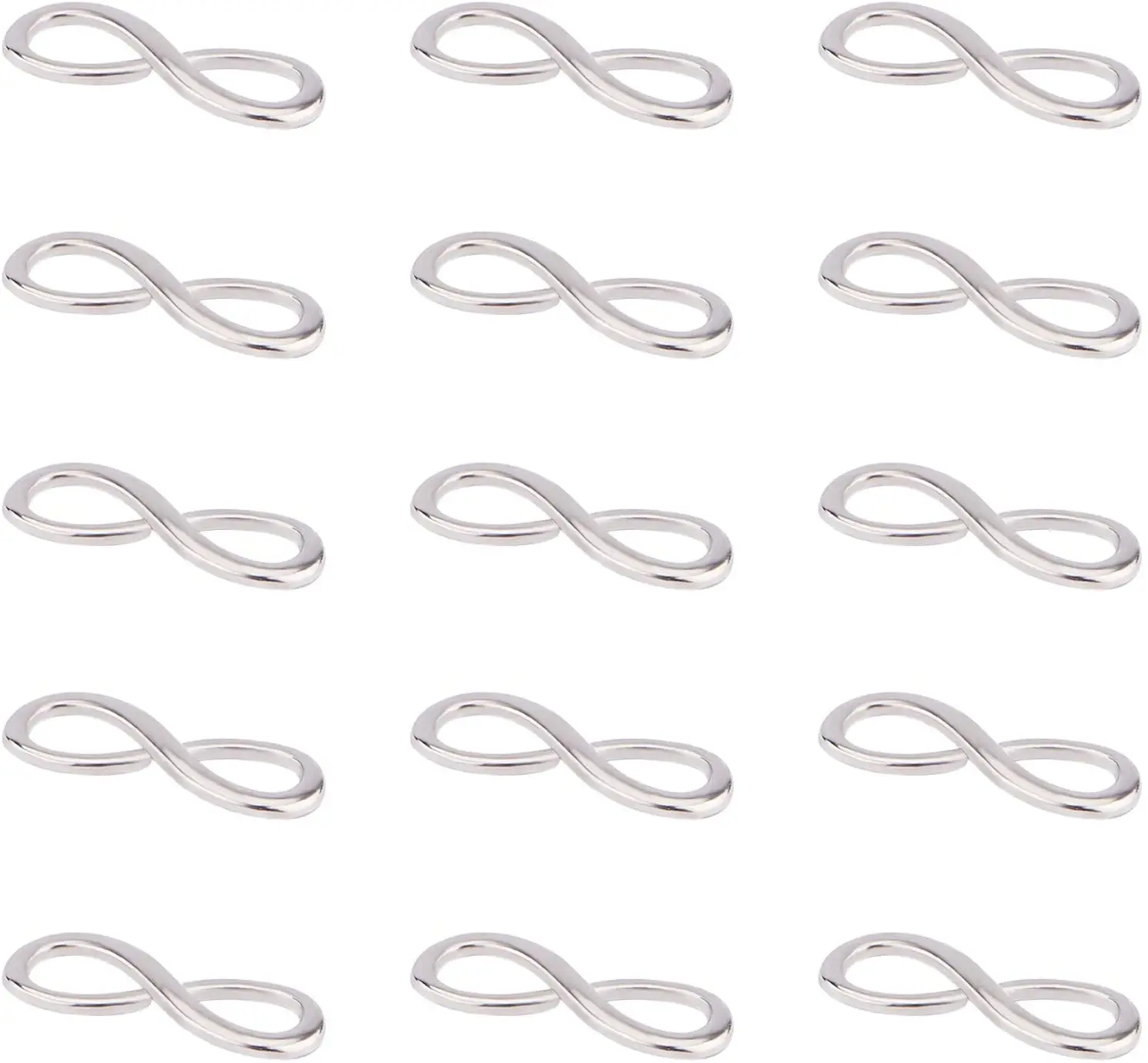 

20 PCS Love Charm 30mm/1" One Direction Infinity Symbol 30mm/1" Pendant Connector Link for Valentines's Day Christmas Platinum