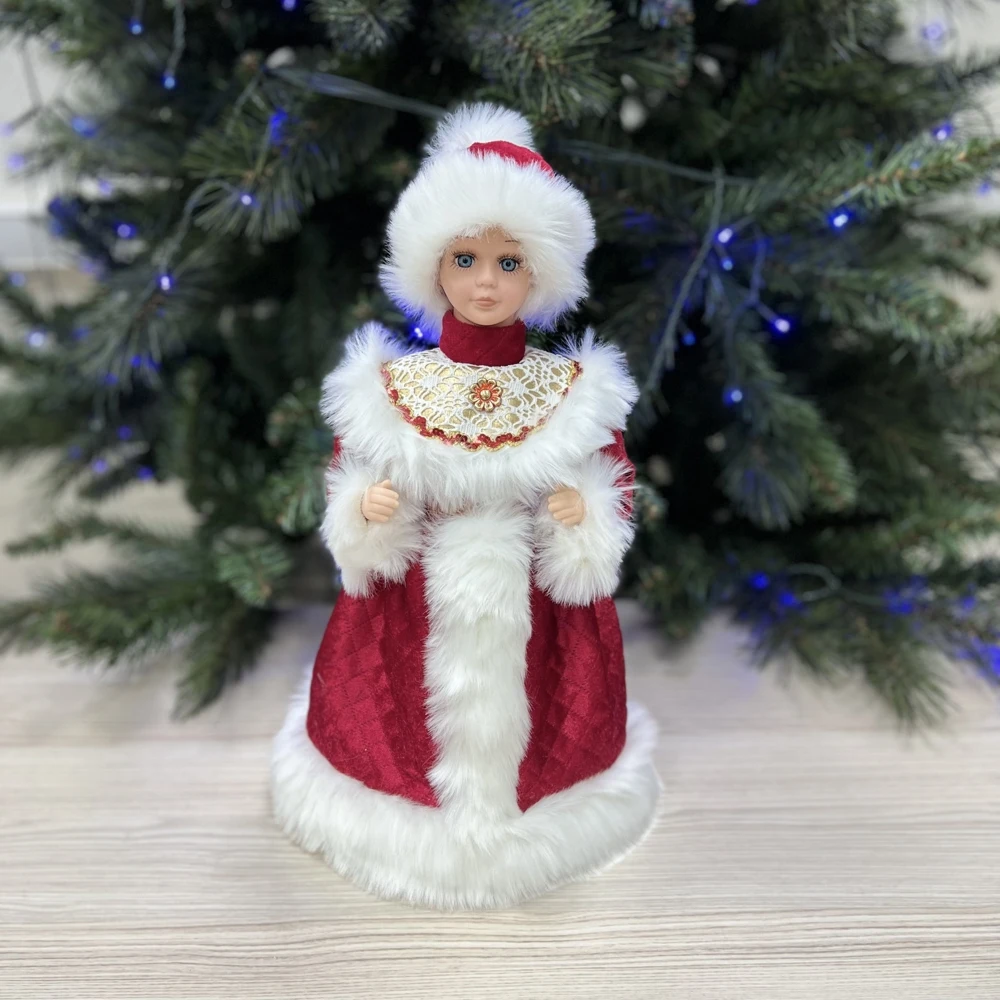 Ёлочная игрушка Снегурочка для конфет (красная) 40 см |